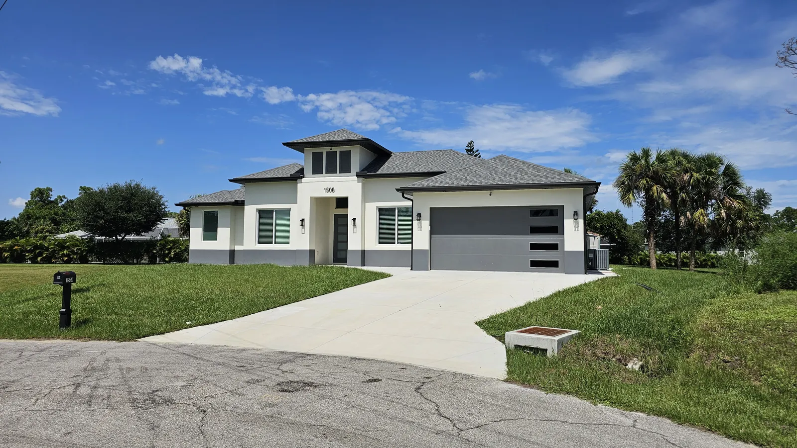 Completed custom home exterior in Southwest Florida